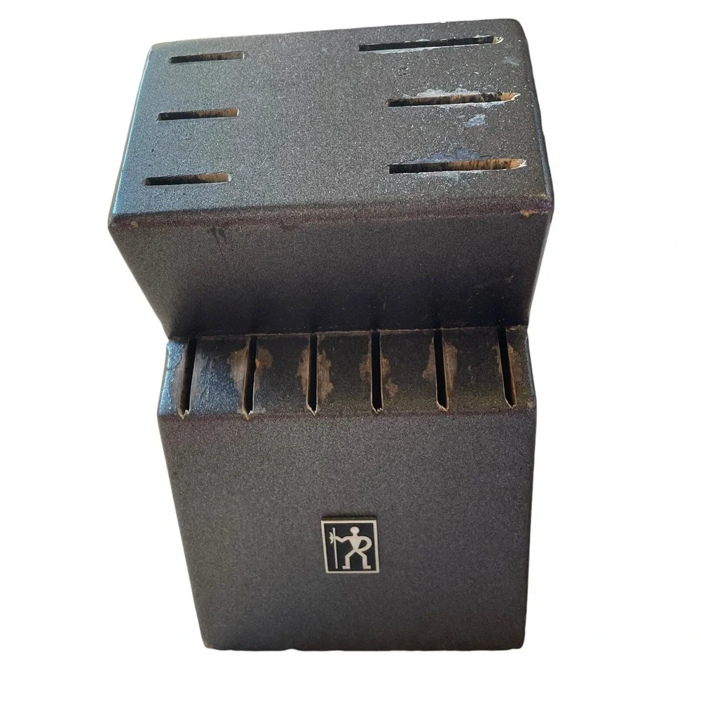 ZWILLING J.A. HENCKELS 12-SLOT BLACK HARDWOOD‎ KNIFE BLOCK ONLY